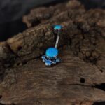 Nakit za pupak pirsing belly piercing opal